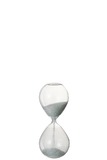 SABLIER PERLES VERRE BLANC