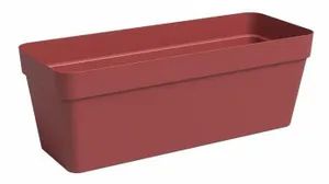JARDINIERE CAPRI RES. EAU 50CM V2 ROUGE FONCE