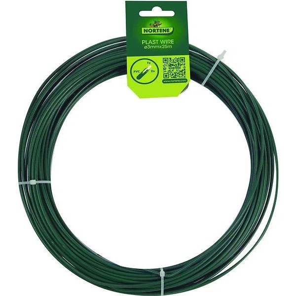 FIL DE TENSION PLASTIFIE VERT 3MM 25M
