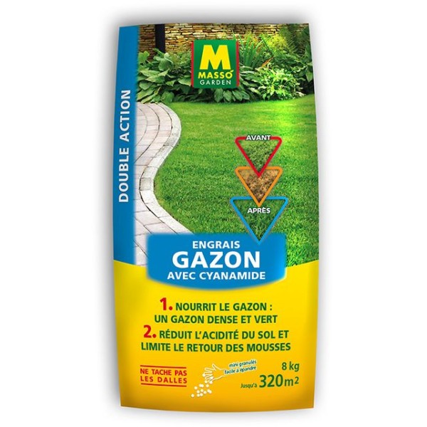 ENGRAIS GAZON DOUBLE ACTION 320M2 8KG