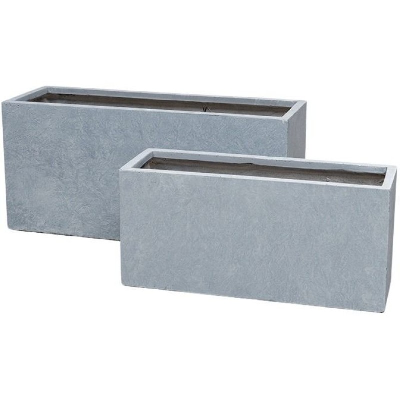 JARDINIERE LIVERPOOL GRIS CLAIR L95CM/32CM/H44CM