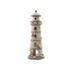 PHARE PHOTOPHORE CERAMIQUE BLANC CASSE 13X35 CM