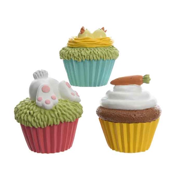 CUPCAKE POLY ASSORTIE 7.6X8.6 CM