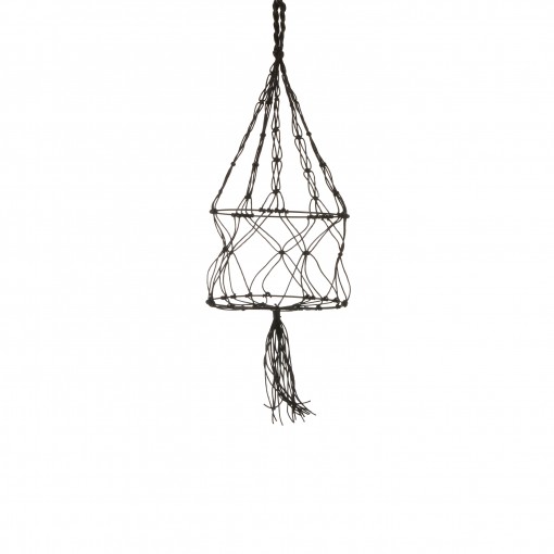 SUPPORT DE PLANTE NOIR H75 D24 CM