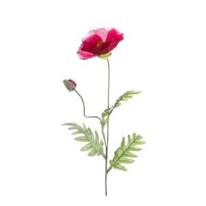 COQUELICOT POLYESTER SUR TIGE FUCHSIA 71CM